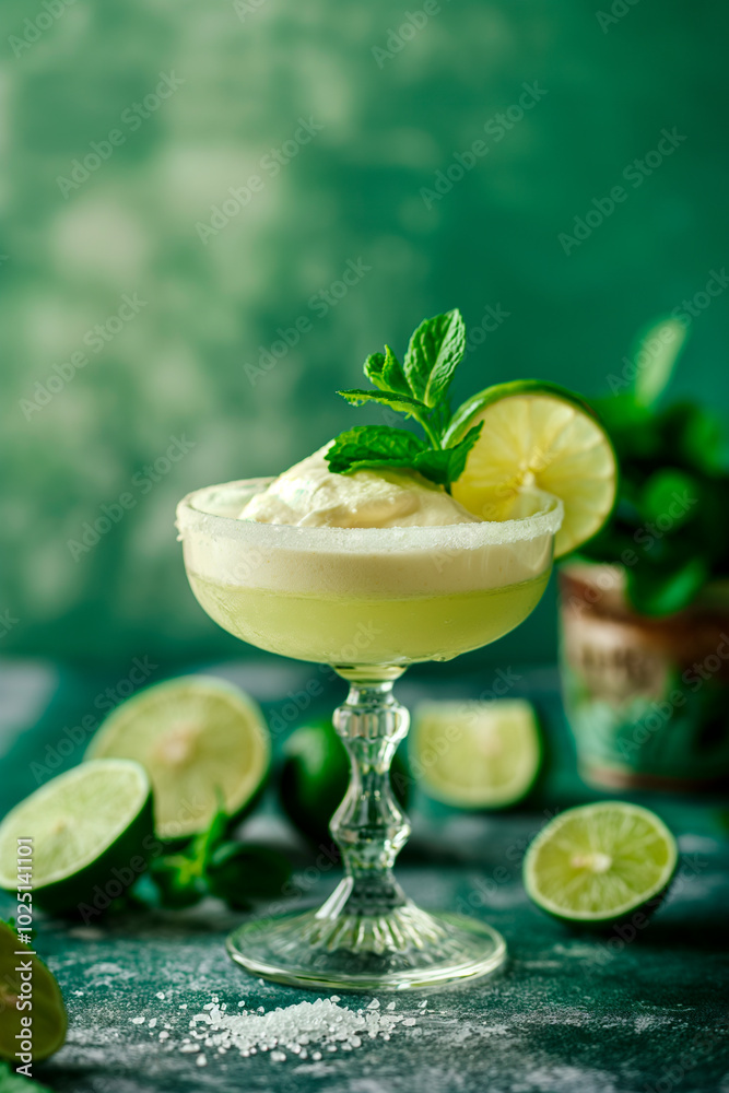 margarita cocktail with salt rim and lime margarita cocktail with salt rim and lime