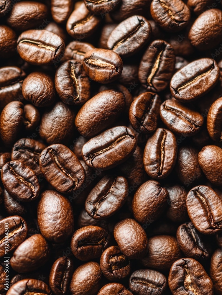 Fototapeta premium Roasted Coffee Beans in Pile