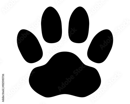 Animal footprints - vector silhouette illustration for logo or pictogram. Cat footprints for sign or icon	