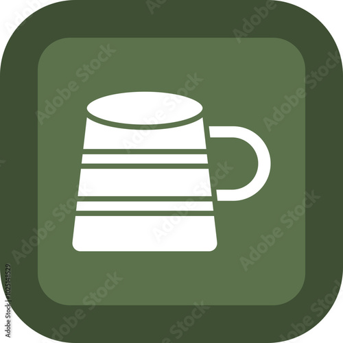 Wooden Mug Icon Design