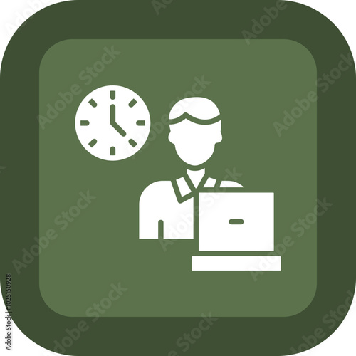 Workaholic Icon Design photo