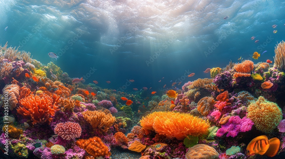 Fototapeta premium Vibrant Coral Reef Underwater