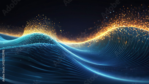 Ai generated colorful digital waves