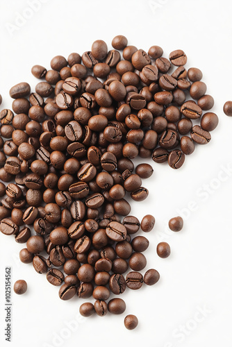 coffee beans on white background