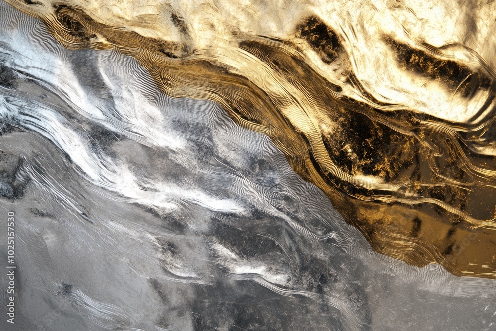 Fototapeta premium A detailed view of a piece of ice with intricate patterns and texture