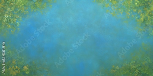 A blue background with a blurred green border. photo