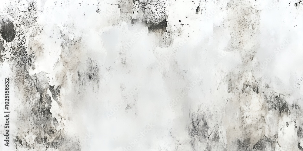 White wall with gray and black textured areas. White wall with gray and black textured areas.