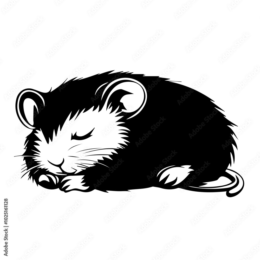 Hamster Sleeping Peacefully, Vector Design
Hamster Sleeping Peacefully, Vector Design