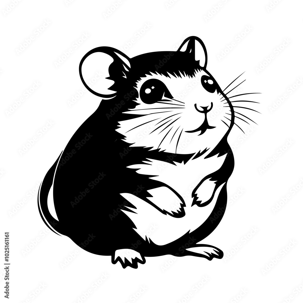 Cute Hamster Sitting, Vector Illustration
Cute Hamster Sitting, Vector Illustration