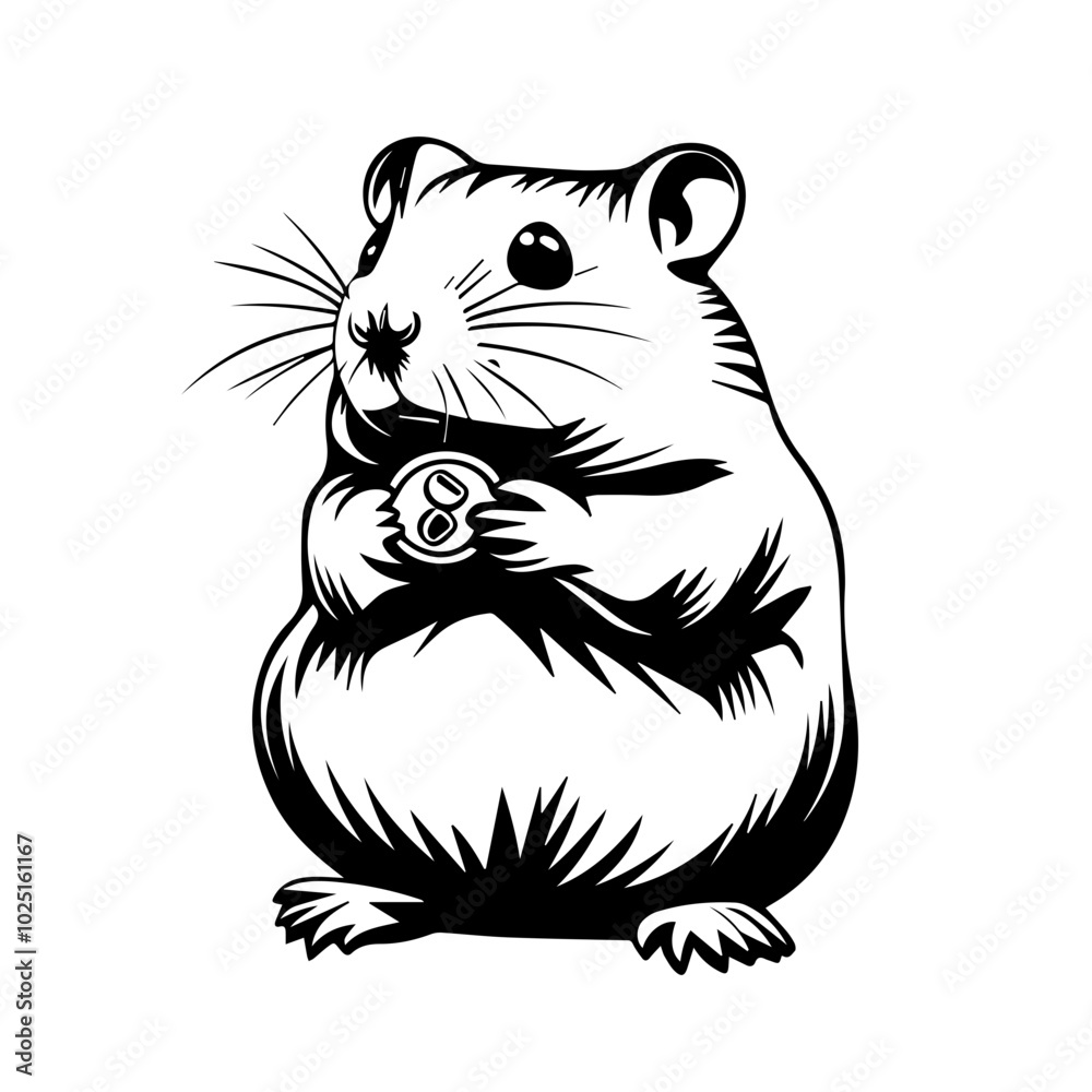 Hamster Eating a Snack, Vector Design
Hamster Eating a Snack, Vector Design