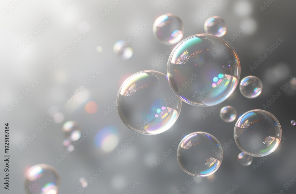 Macro close up of soap bubbles. Transparent drops liquid bubbles molecules. Colorful Abstract Background. Macro close up of soap bubbles. Transparent drops liquid bubbles molecules. Colorful Abstract Background.
