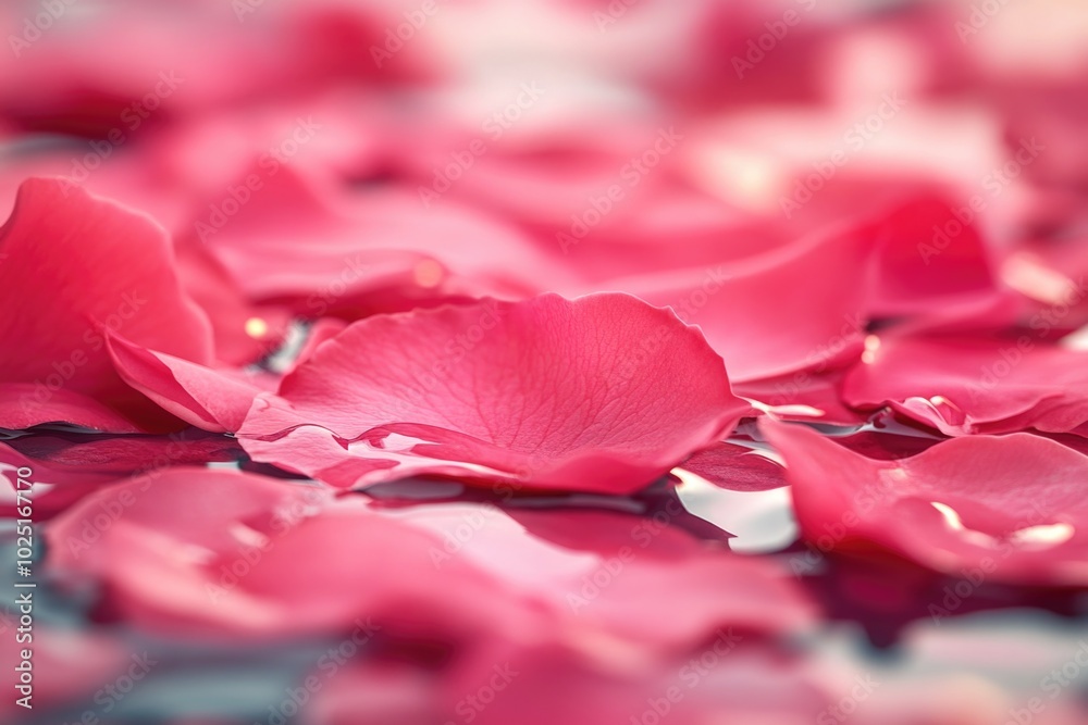 A close-up shot of vibrant red flower petals, perfect for using as a decorative element or in beauty and wellness contexts