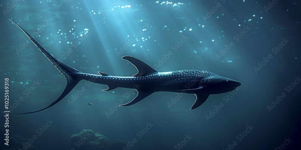 Obraz premium Whale Shark Swimming Through The Ocean