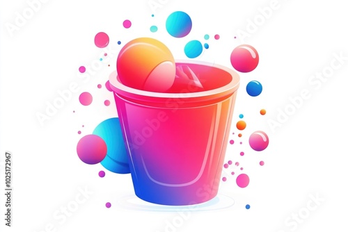 A fizzy drink with carbonation releasing bubbles