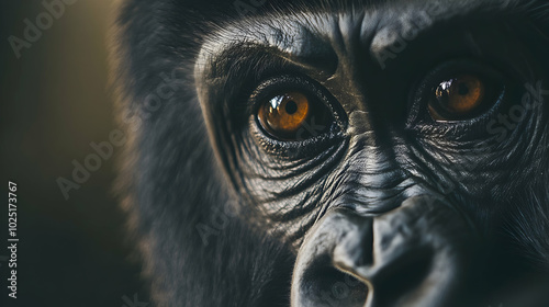 close up portrait of a black faced spider