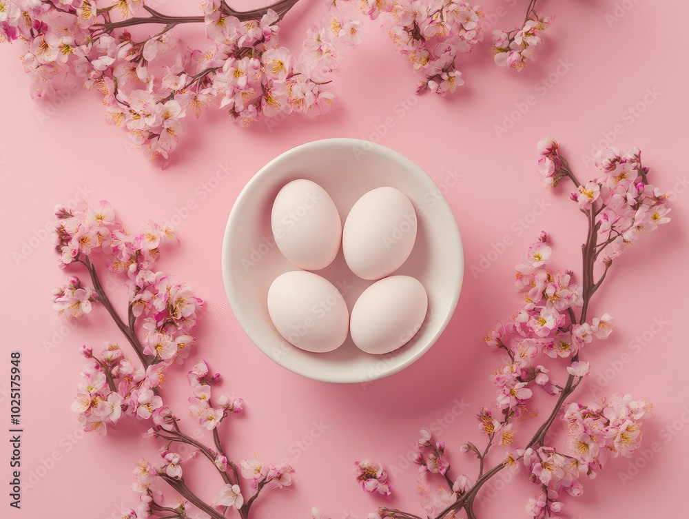 easter eggs with flowers easter eggs with flowers