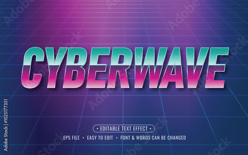 Cyber Wave Gradient Text Effect with Neon Vibes