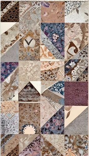 A collage of various abstract patterns and texture 