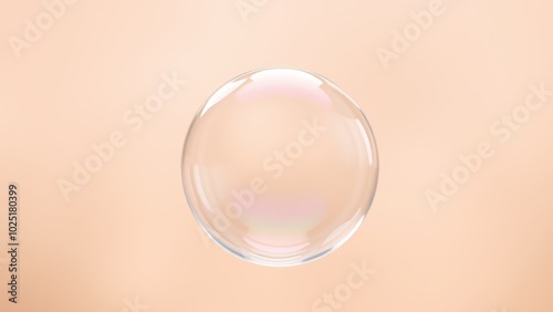 Bubble on the soft gradient background.