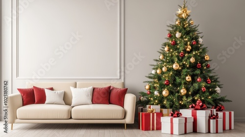 The Christmas Tree and Sofa