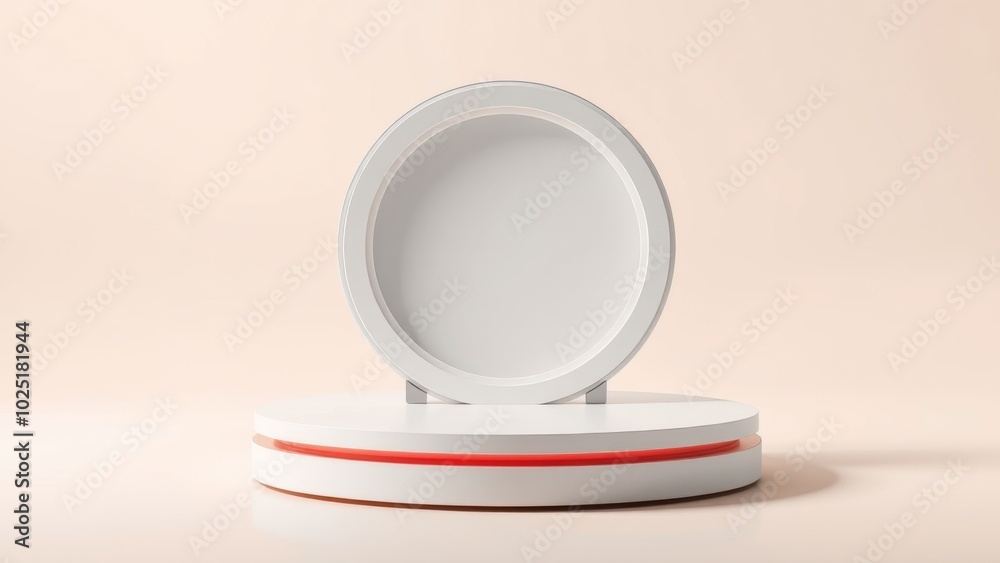 Podium for product presentation on soft light colour background. Podium for product presentation on soft light colour background.