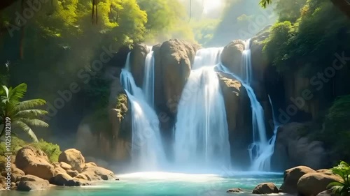 waterfall in forest