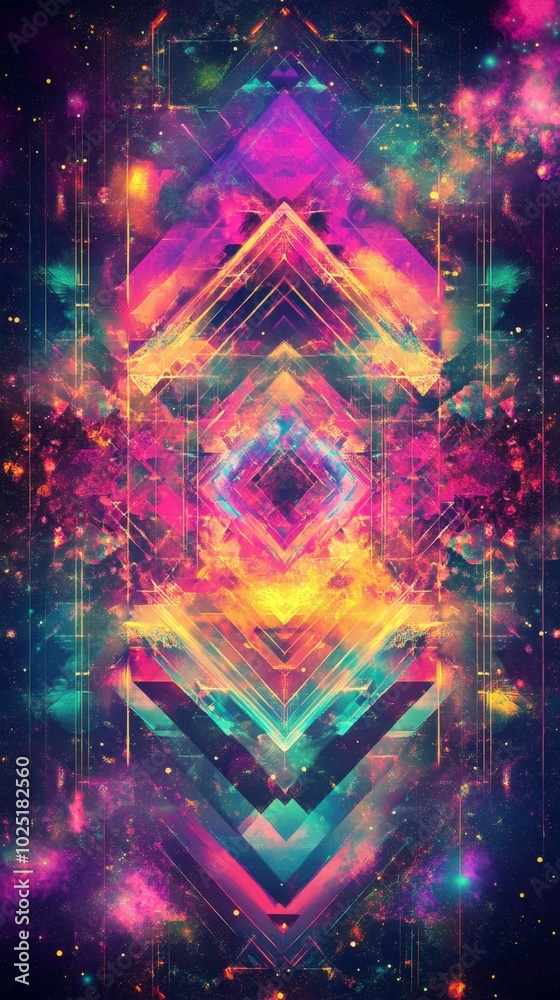 Stunning Fractal Geometric Patterns in Neon Colors with a Futuristic and Abstract Feel Stunning Fractal Geometric Patterns in Neon Colors with a Futuristic and Abstract Feel