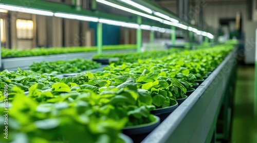 Modern Patchouli Oil Extraction Facility with Large Tanks and Machinery Processing Patchouli Leaves in a Fragrant Environment