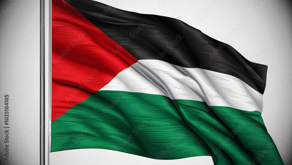 waving Palestine flag waving Palestine flag