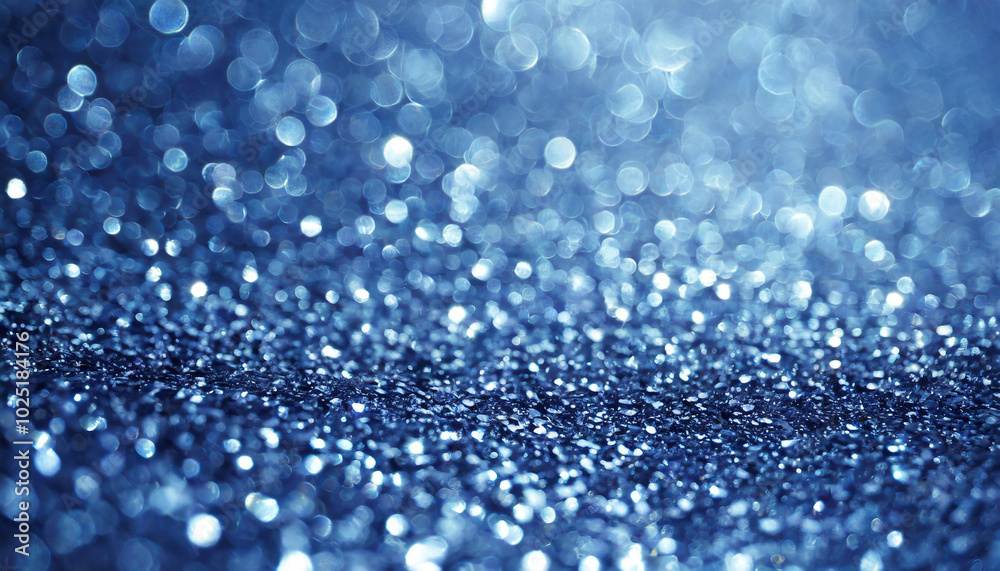 Sparkling blue background with shimmering droplets creating a mesmerizing effect at night in a tranquil setting Sparkling blue background with shimmering droplets creating a mesmerizing effect at night in a tranquil setting