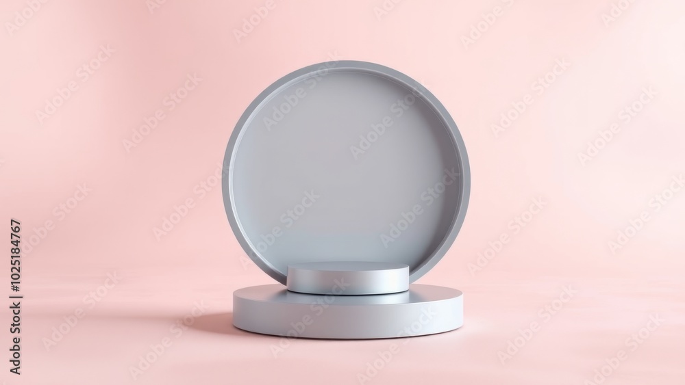 Podium for product presentation on soft light colour background. Podium for product presentation on soft light colour background.