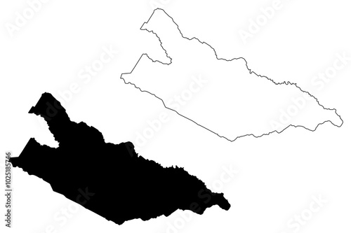 Ruiru City (Republic of Kenya, Kiambu County) map vector illustration, scribble sketch City of Ruiru map