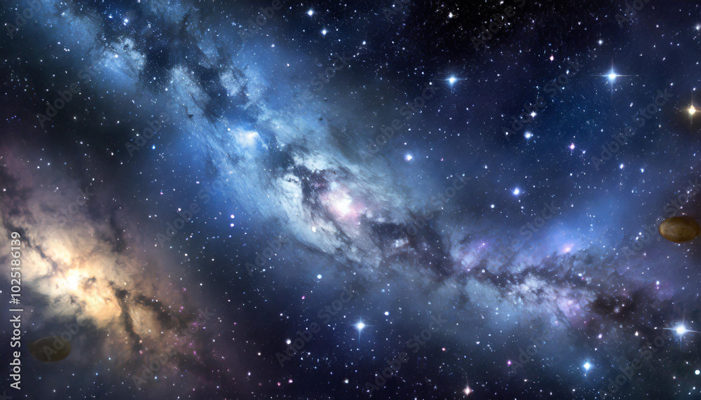 Vast celestial view showcasing vibrant galaxies and twinkling stars in a deep space setting filled with cosmic mysteries Vast celestial view showcasing vibrant galaxies and twinkling stars in a deep space setting filled with cosmic mysteries
