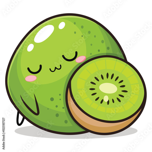 kiwi fruit Vector Illustration isolated on white background