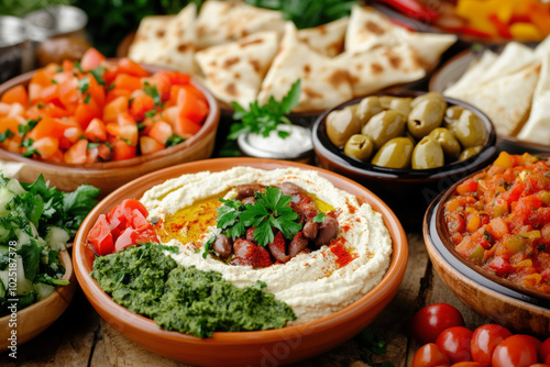 A Colorful Array Of Mezze, ...