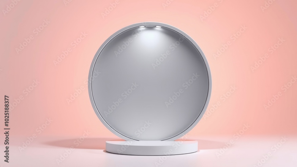 Podium for product presentation on soft light colour background. Podium for product presentation on soft light colour background.