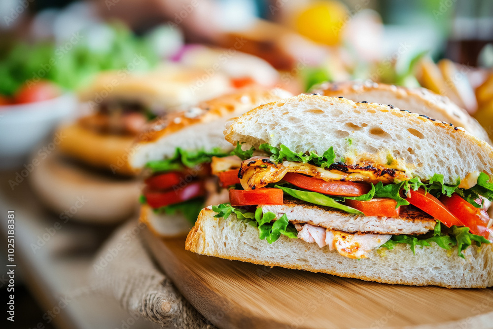 A Picnic Setup Featuring Sandwiches Wrapped In Wax Paper, Emphasizing Its Practical Use For Outdoor Meals A Picnic Setup Featuring Sandwiches Wrapped In Wax Paper, Emphasizing Its Practical Use For Outdoor Meals