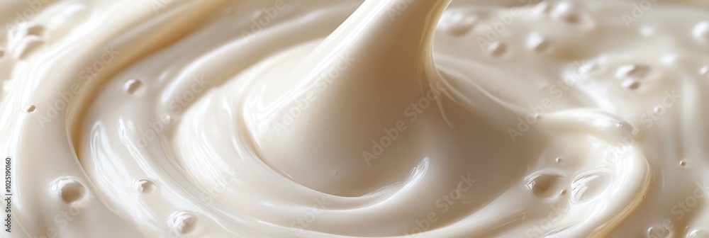 Close-Up of Swirling Milk Texture Close-Up of Swirling Milk Texture