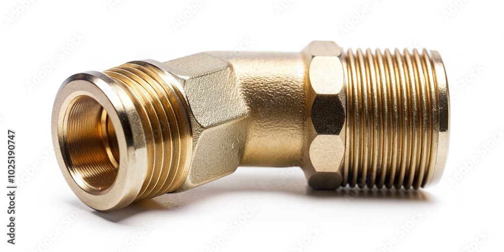 water, plumbing, pipeline, white background, pipe fitting, plumbing component, isolated, A closeup stock photo of a threaded water plumbing elbow isolated on white at eye level water, plumbing, pipeline, white background, pipe fitting, plumbing component, isolated, A closeup stock photo of a threaded water plumbing elbow isolated on white at eye level