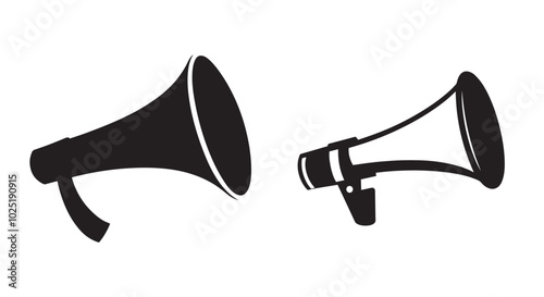 megaphone icon, megaphone silhouette vector, Loudspeaker megaphone line art icon 