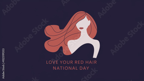 National Love Your Red Hair Day vibrant illustration featuring a bold red-haired woman for November 5th

