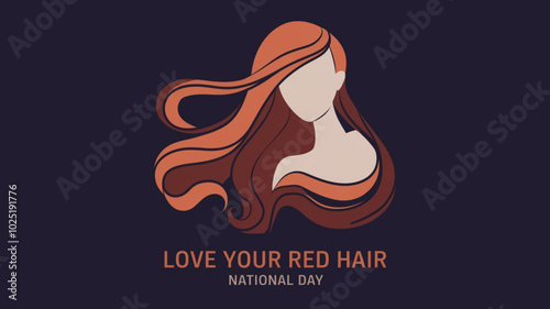 National Love Your Red Hair Day vibrant illustration featuring a bold red-haired woman for November 5th

