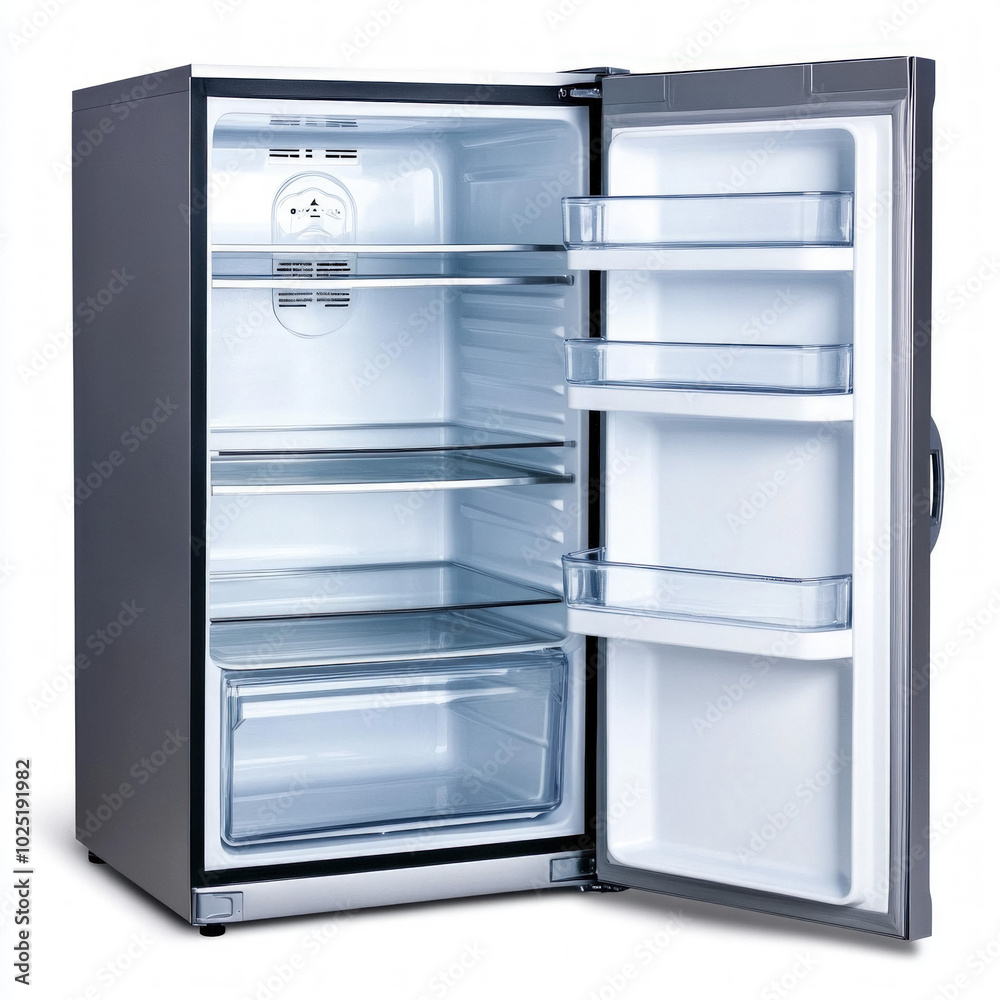 Empty Fridge Isolated Empty Fridge Isolated