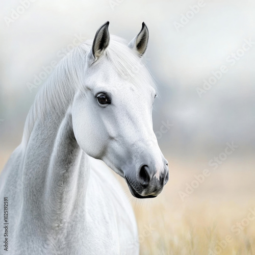 Gray Horse Isolated