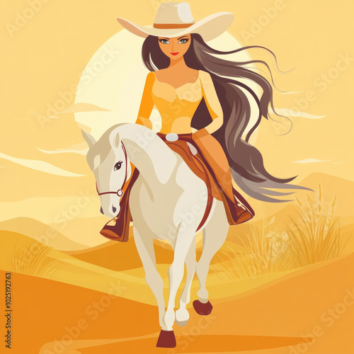 Horseback Riding Isolated