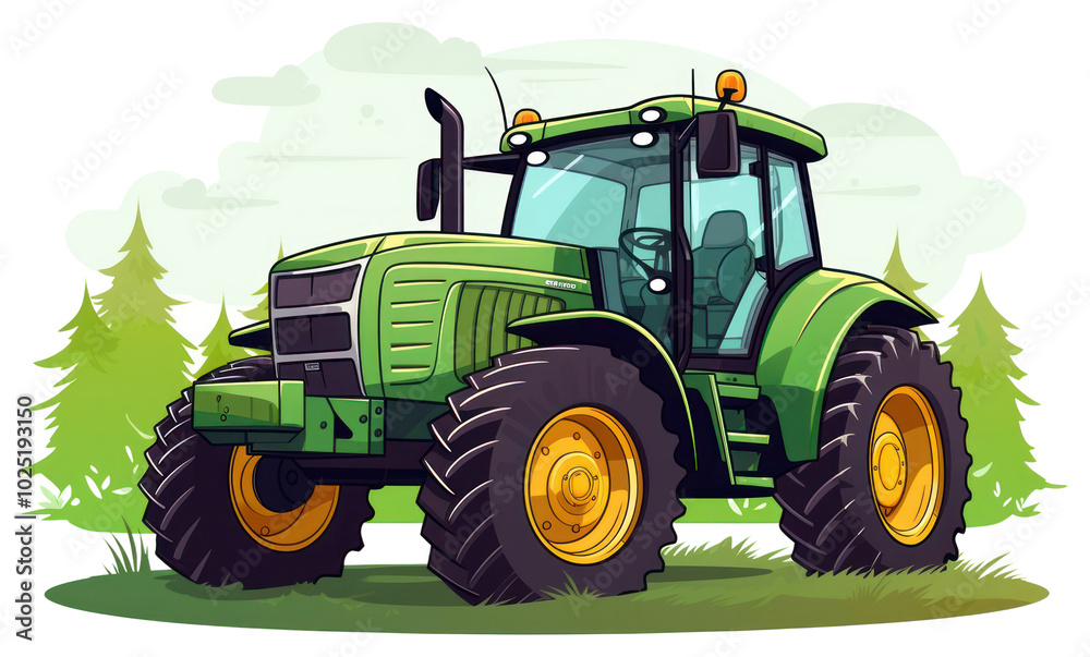 Obraz premium PNG Tractor vehicle wheel farm.