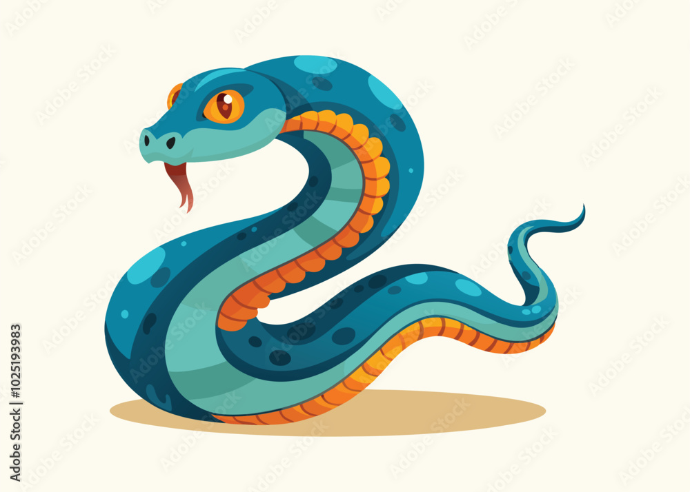 Fototapeta premium illustration of a snake