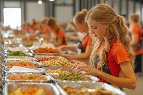 Teens Sorting Donations At ...