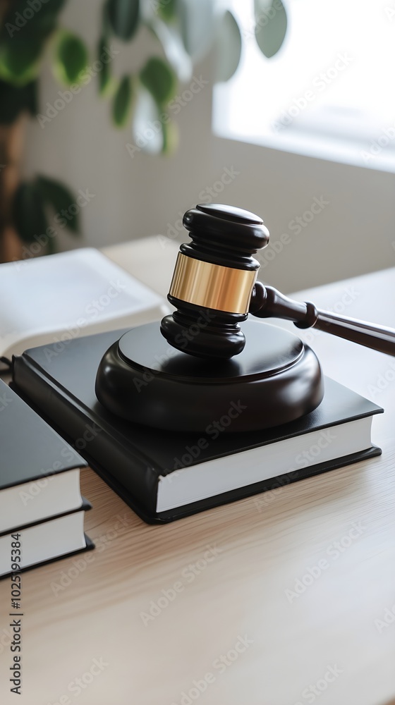 Law Office Gavel and Books Close Up Law Office Gavel and Books Close Up