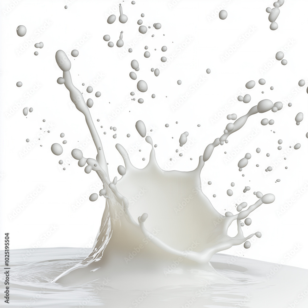 Yoghurt Splash Isolated Yoghurt Splash Isolated